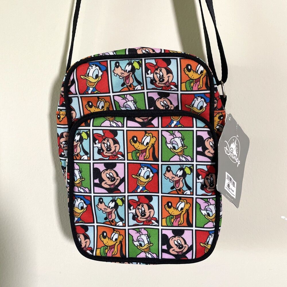 Disney Parks Mickey Mouse and Friends Canvas Crossbody Bag Purse NWT Casual
